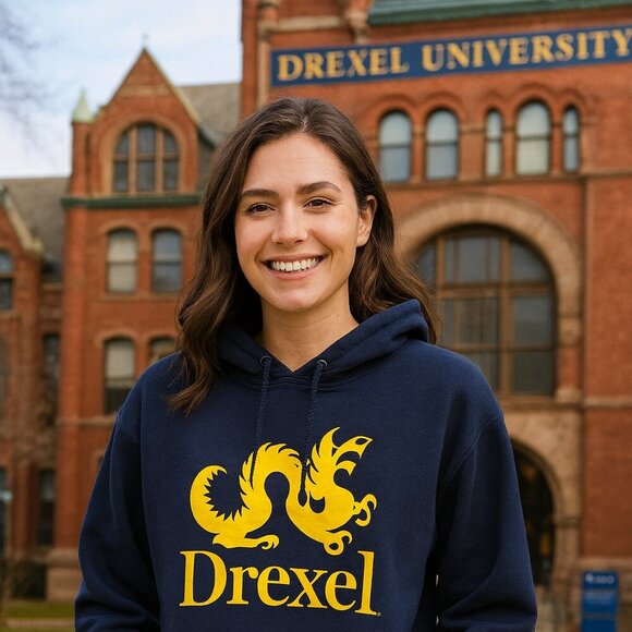 Official Drexel University Fanatics Hoodie unisex (Small, NWOT) - Picture 5 of 5